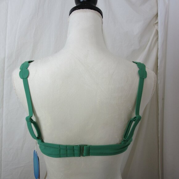 Rhode Bikini 2 Pc Bikini Demitasse Green Scalloped Summer Size Large 12-14 NWT - Picture 11 of 15